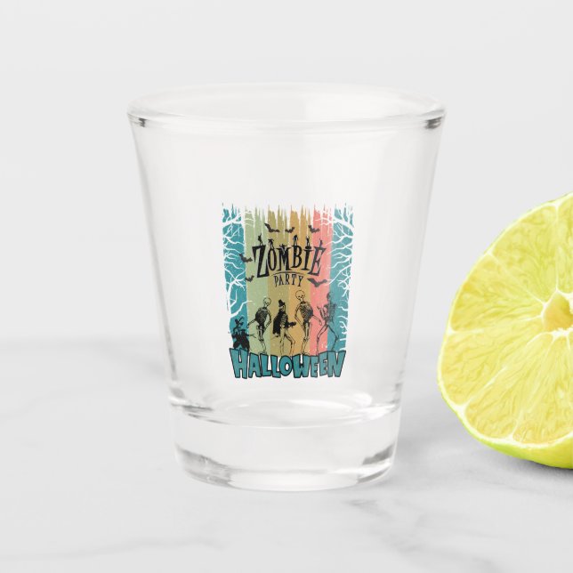 Vaso De Chupito Fiesta zombi, Halloween (Anverso)