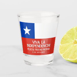 Vaso De Chupito Fiestas Patrias Día de la Independencia Bandera de