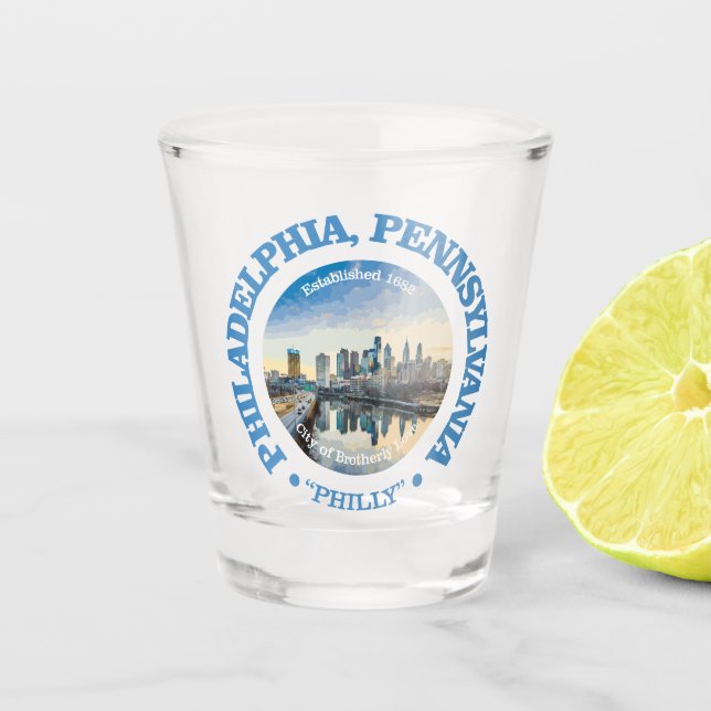 Vaso De Chupito Filadelfia (ciudades) (Anverso)