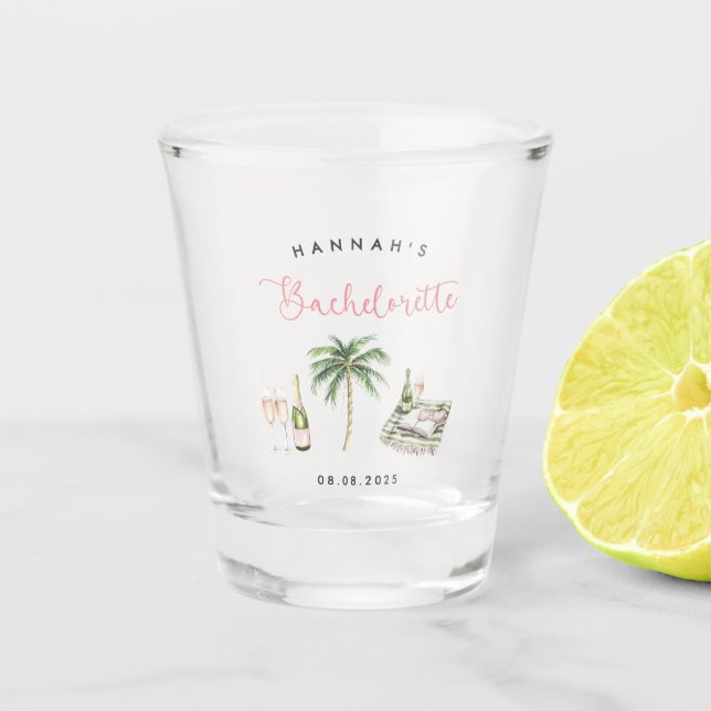 Vaso De Chupito Fin de semana de bachillerato en la región del vin (Anverso)