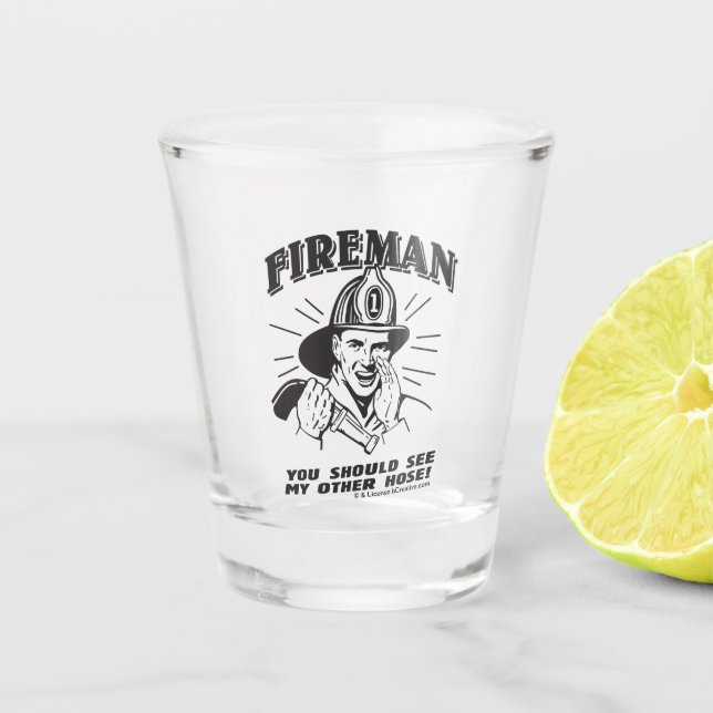 Vaso De Chupito Fireman: Deberías Ver Mi Otra Mano (Anverso)