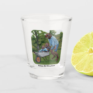 Vaso De Chupito Fish Man Autumn Fun Fantasy Art Shot Glass