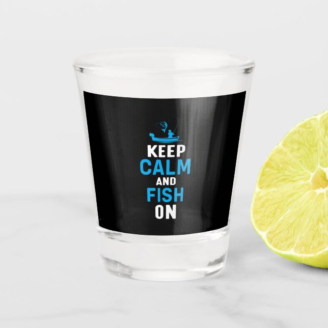 Vaso De Chupito Fisher Gift Keep Calm And Fish On (Anverso)