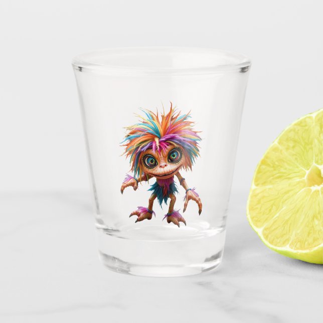 Vaso De Chupito Fizzwiggle el duende travieso del arcoíris. (Anverso)