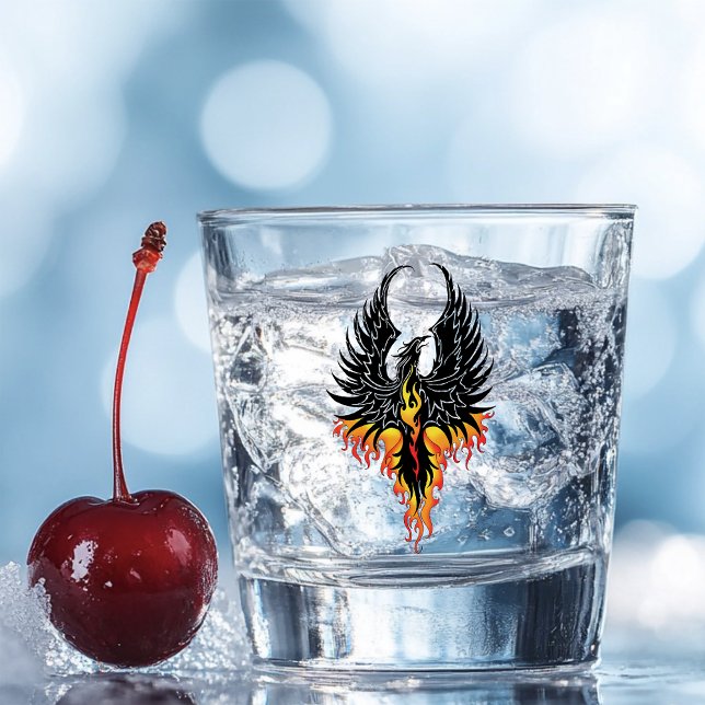 Vaso De Chupito Flamas tribales Phoenix Firebird (Subido por el creador)