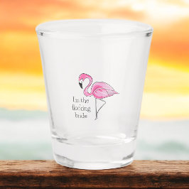 Vaso De Chupito Flamingo Bachelorette Party Soy la novia en tropel