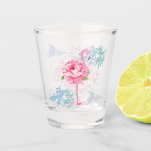 Vaso De Chupito Flamingo pintado a mano