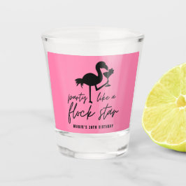 Vaso De Chupito Flamingo rosa Flock Star Tropical Beach Cumpleaños