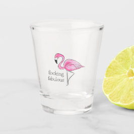Vaso De Chupito Flamingo rosa Flocking Fabulous Shot Glass