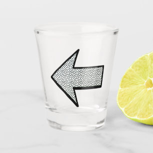 Vaso De Chupito Flecha, Rótulo, símbolo gráfico vectorial sin rega