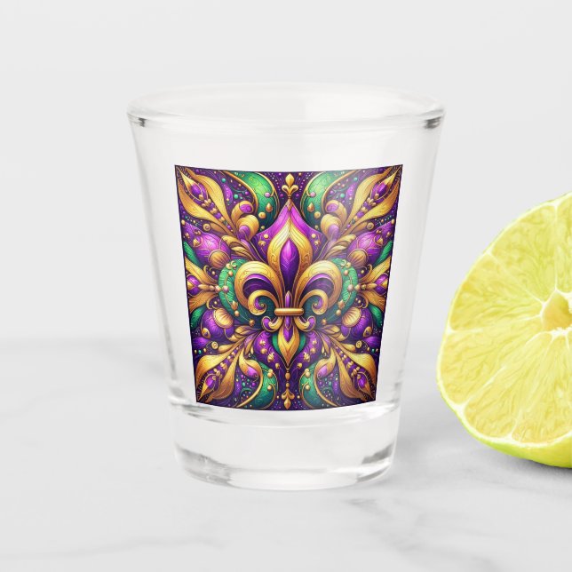 Vaso De Chupito fleur de lis mardi gras (Anverso)