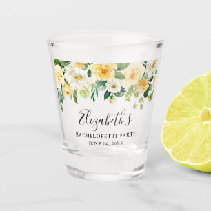 Vaso De Chupito Flor amarilla amarilla de la fiesta de la bachelor