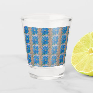 Vaso De Chupito Flor azul