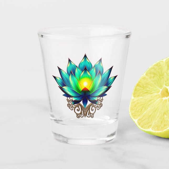 Vaso De Chupito Flor de elegancia, Mystic Lotus. (Anverso)