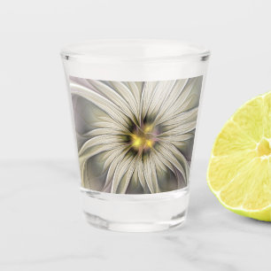 Vaso De Chupito Flor de marfil grande, abstracto arte fractal mode
