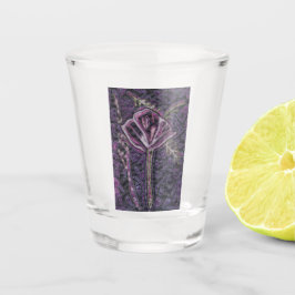 Vaso De Chupito Flor morada