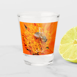Vaso De Chupito Flor polinizante de abeja de miel Naranja Thunder_
