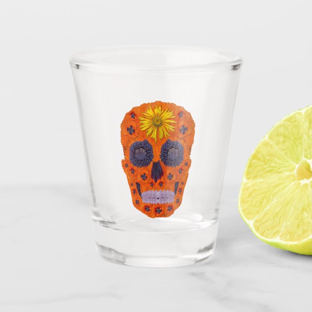 Vaso De Chupito Flor Skull 1 (Anverso)