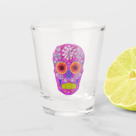 Vaso De Chupito Flor Skull 2