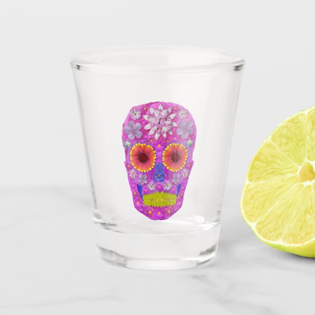 Vaso De Chupito Flor Skull 2 (Anverso)