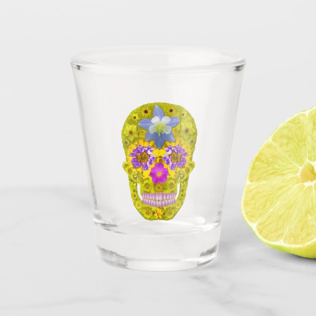 Vaso De Chupito Flor Skull 3 (Anverso)