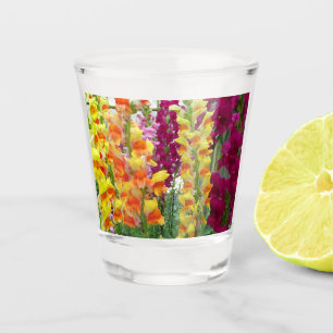 Vaso De Chupito Floral colorida de Snapdragons