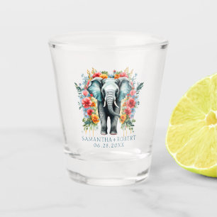 Vaso De Chupito Floral Elephant Bay Blue White