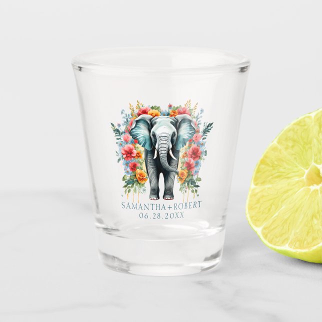 Vaso De Chupito Floral Elephant Bay Blue White (Anverso)