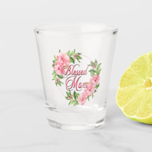 Vaso De Chupito Floral Wreath Blessed Mom