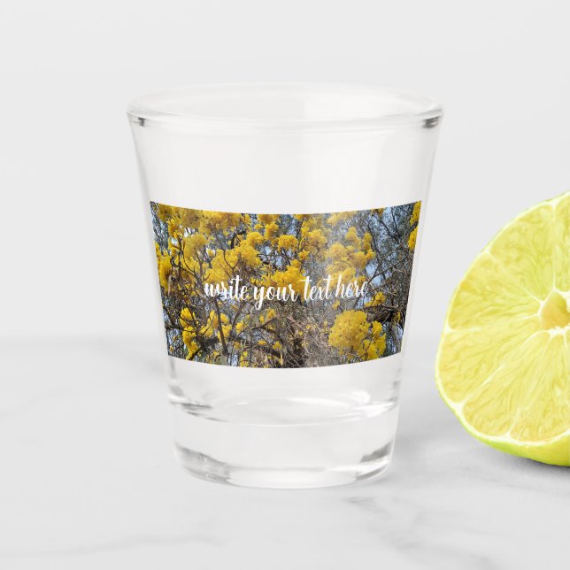 Vaso De Chupito Florecer de la naturaleza (Anverso)