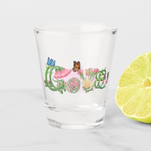 Vaso De Chupito Flores Aman  (Anverso)