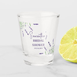 Vaso De Chupito Flores de lavanda Morado acuarela Ducha de novia