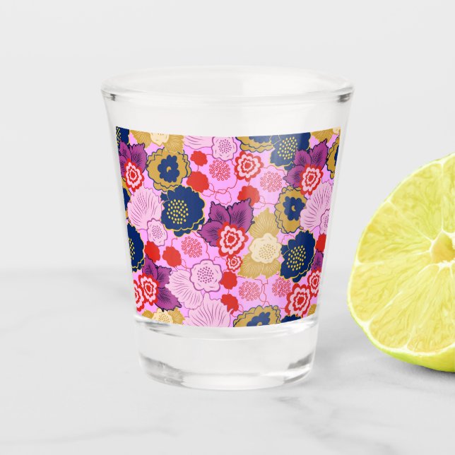 Vaso De Chupito Flores de primavera (Anverso)
