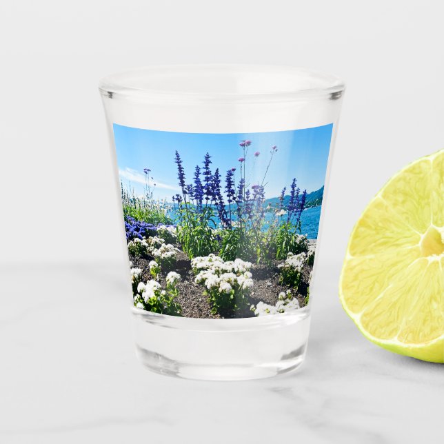 Vaso De Chupito Flores del lago de Zúrich (Anverso)