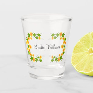 Vaso De Chupito Flores japonesas naranjas