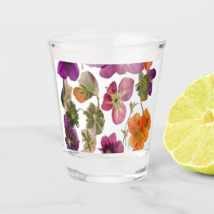 Vaso De Chupito Flores Presionadas bonitos -