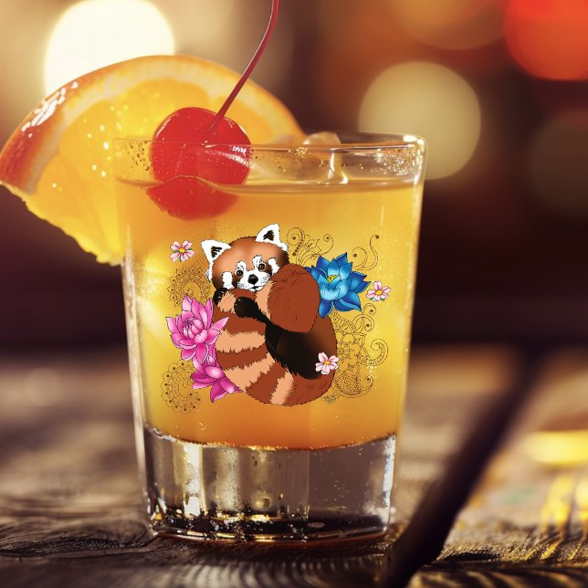 Vaso De Chupito Flores Red Panda Lotus Henna (Subido por el creador)
