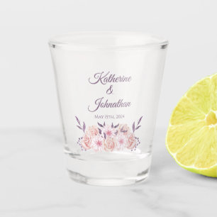 Vaso De Chupito Flores rosa acuarela - Dinero/danza de tiro-