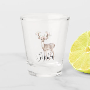 Vaso De Chupito Flores rosadas de ciervo