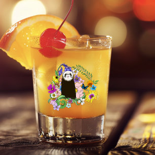 Vaso De Chupito Flores silvestres de hurón sable lindo bosque verd