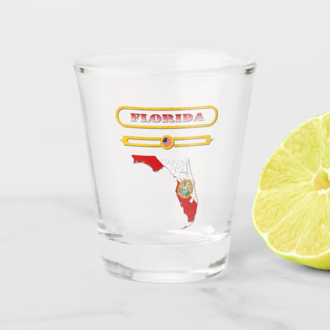 VASO DE CHUPITO FLORIDA, FLORIDA MAP, USA. SAMER BRASIL (Anverso)