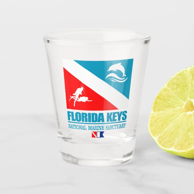 Vaso De Chupito Florida Keys NMS (sq) (Anverso)