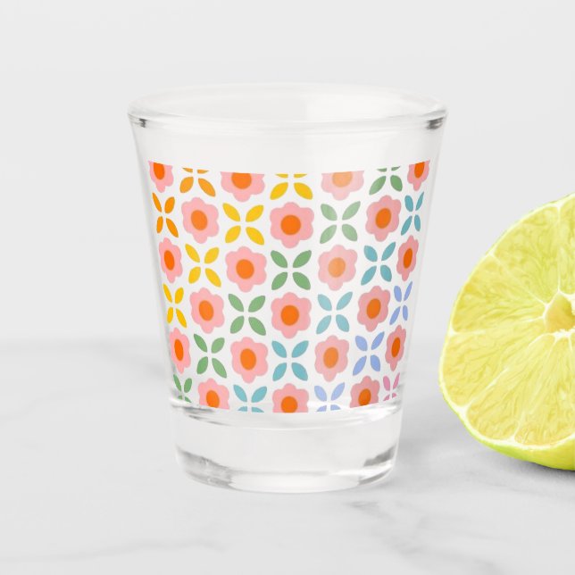 Vaso De Chupito flowers pattern  (Anverso)