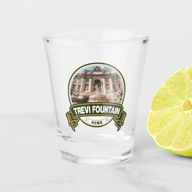 Vaso De Chupito Fontana de Trevi Roma Insignia de Italia (Anverso)