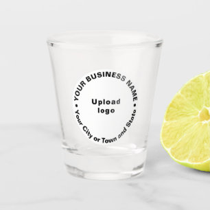 Vaso De Chupito Forma redonda blanca Marca comercial Vidrio