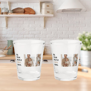 Vaso De Chupito Foto de colección moderna y regalo del Día del Pad