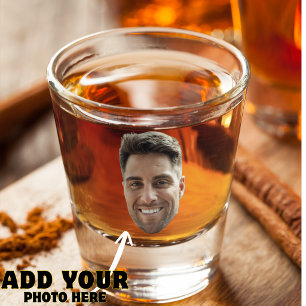 Vaso De Chupito Foto de Cumpleaños Divertida con Imagen de Cara Pe