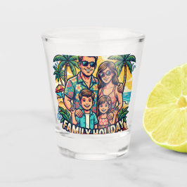 VASO DE CHUPITO FOTO DE FAMILIA EN VACACIONES