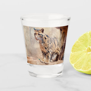 Vaso De Chupito foto de leopardo nebuloso naturaleza vida silvestr