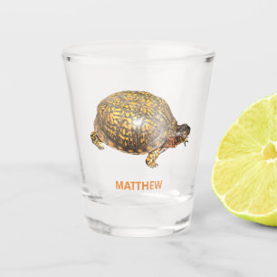 Vaso De Chupito Foto de tortuga de caja oriental personalizada
